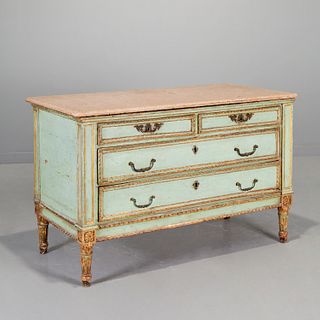 Good North Italian Neoclassic painted commode