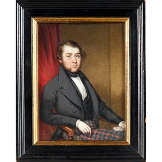 Scottish School, fine portrait miniature