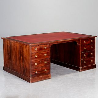 Holland & Sons mahogany desk, ex-Royal residence