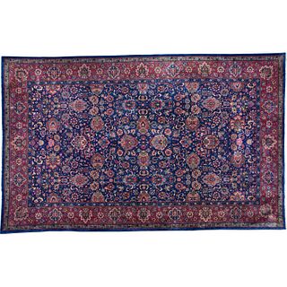 Room size blue Sarouk carpet