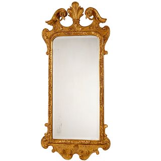 Antique George II style giltwood mirror