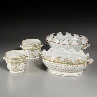 Group Bringeon and LeBoeuf porcelain tablewares
