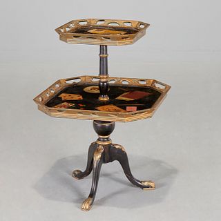 Regency style trompe l'oeil decorated table