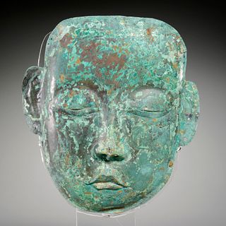 Chinese bronze funerary mask