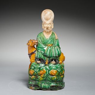 Chinese Sancai glazed figure of Shoulao