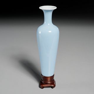 Chinese amphora clair-de-lune vase, Kangxi mark