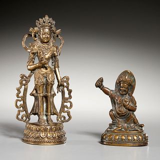 (2) Buddhist bronze and copper alloy figures
