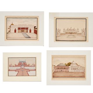 Indian Company School, (4) architectural paintings