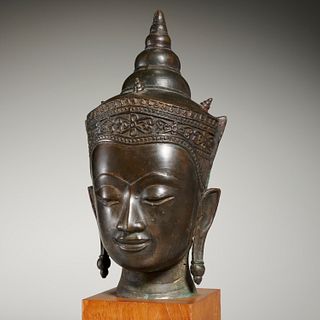 Thai bronze Ayuthaya Buddha head