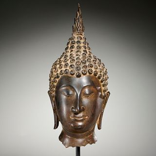 Bronze Sukhothai Buddha head