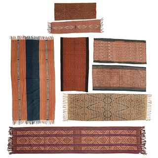 (8) Indonesian cotton ikat textiles
