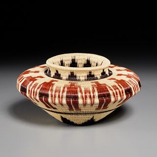 Tohono O'odham woven horsehair vessel
