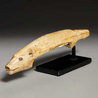 Inuit carved box handle, ex-Beasley Coll.