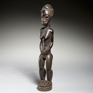 Baule People, carved female 'waka snan' figure