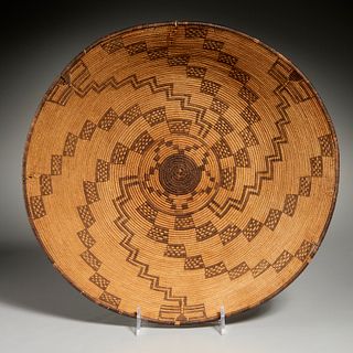 Native American Apache woven tray basket