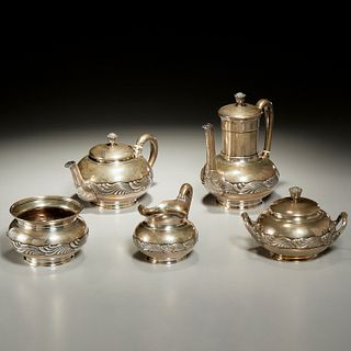 Tiffany & Co., (5) piece silver tea service