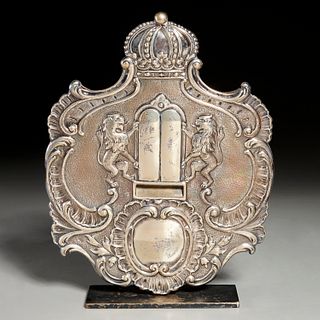 Antique Austrian 800 silver torah breastplate