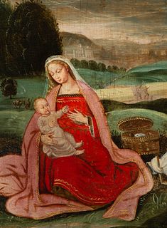 Virgin with Child in Arms, Flemish school of the XVI - XVII centuries