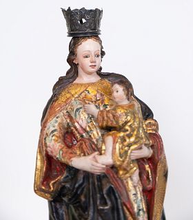 Virgin with Child in Arms, Andalusian school of the 17th century