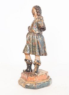 Saint George in wood from the 17th century, colonial school from the 17th century