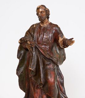Saint Joseph in wood from the 17th century, Spanish school from the 17th century