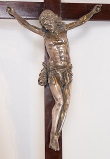 Important Christ in Solid Silver, Italian school of the XVIII - XIX centuries