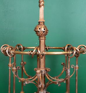 Art Nouveau coat rack in patinated bronze, Belgian school from the end of the 19th century