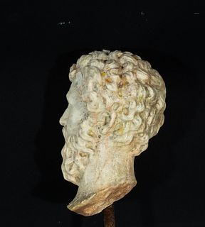 Head of Hercules in Marble, Italian school of the XVII - XVIII centuries