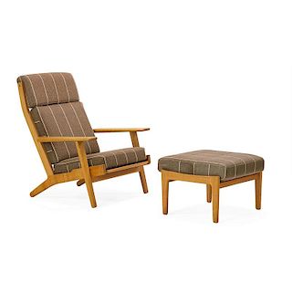 HANS WEGNER; GETAMA Lounge chair and ottoman