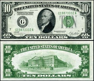 FR. 2002 G $10 1928-B Federal Reserve Note Chicago G-A Block Choice