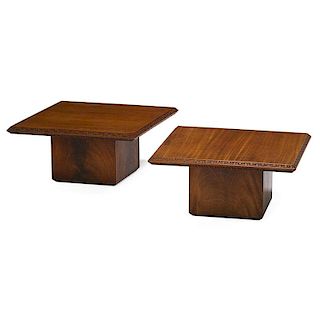 FRANK LLOYD WRIGHT Pair of side tables no. 452-0
