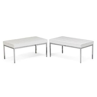 FLORENCE KNOLL; KNOLL STUDIO Pair of benches