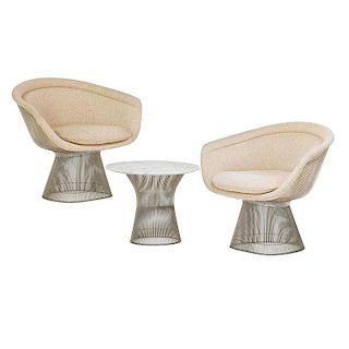 WARREN PLATNER Lounge chairs and table