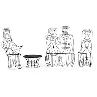 JOHN RISLEY Figural outdoor seating