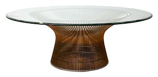 Warren Platner Modern Glass & Metal Cocktail Table