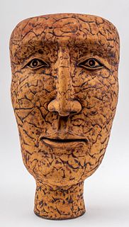 Louis Mendez Abstracted Head Ceramic Sculpture