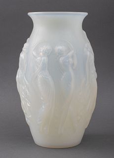 Sabino "La Danse" Opalescent Art Glass Vase