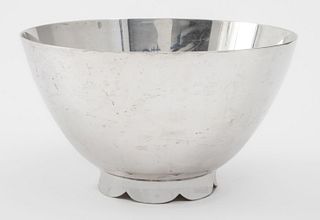 Tiffany Makers Sterling Bowl Scalloped Foot