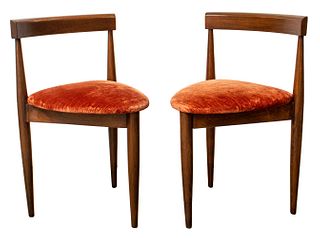 Hans Olsen Danish Modern Tripod Chairs, Pair
