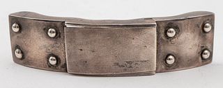 Vintage Mexican Sterling Silver Belt Buckle