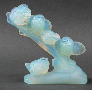 Sabino "Branche d'Oiseaux" Art Glass Sculpture