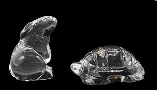 Baccarat Crystal Turtle & Bunny