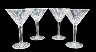 (4) Waterford Crystal Martini Glasses