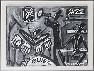 Damon Smith, Oil on Canvas - Blues/Jazz Club