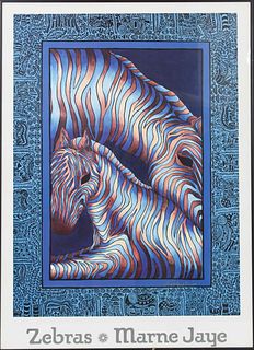 Contemporary Cali Artist Marne Jaye, Signed Poster