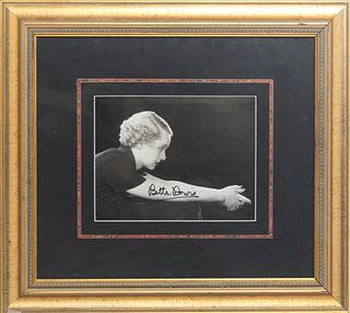 Signed Early Photo of Bette Davis