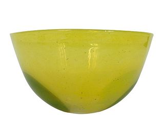Kosta Boda Yellow Art Glass Bowl