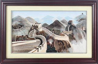 Great Wall of China, Feather 3-D Relief Art