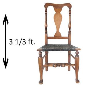 Antique American Wooden Chair w Cabriole Legs