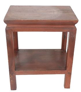 Small Vintage Cherry Wood Side Table